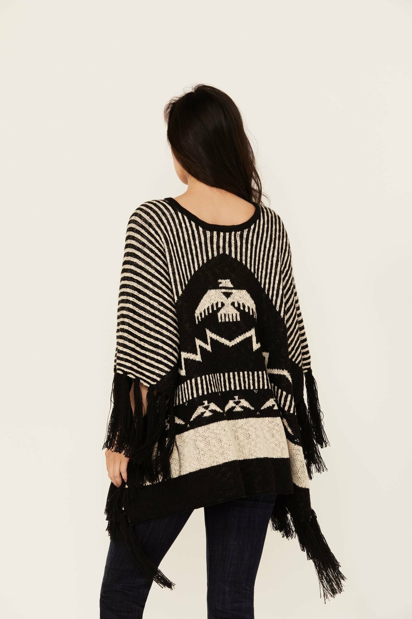 Idyllwind Eatons Thunderbird Poncho Sweater Black