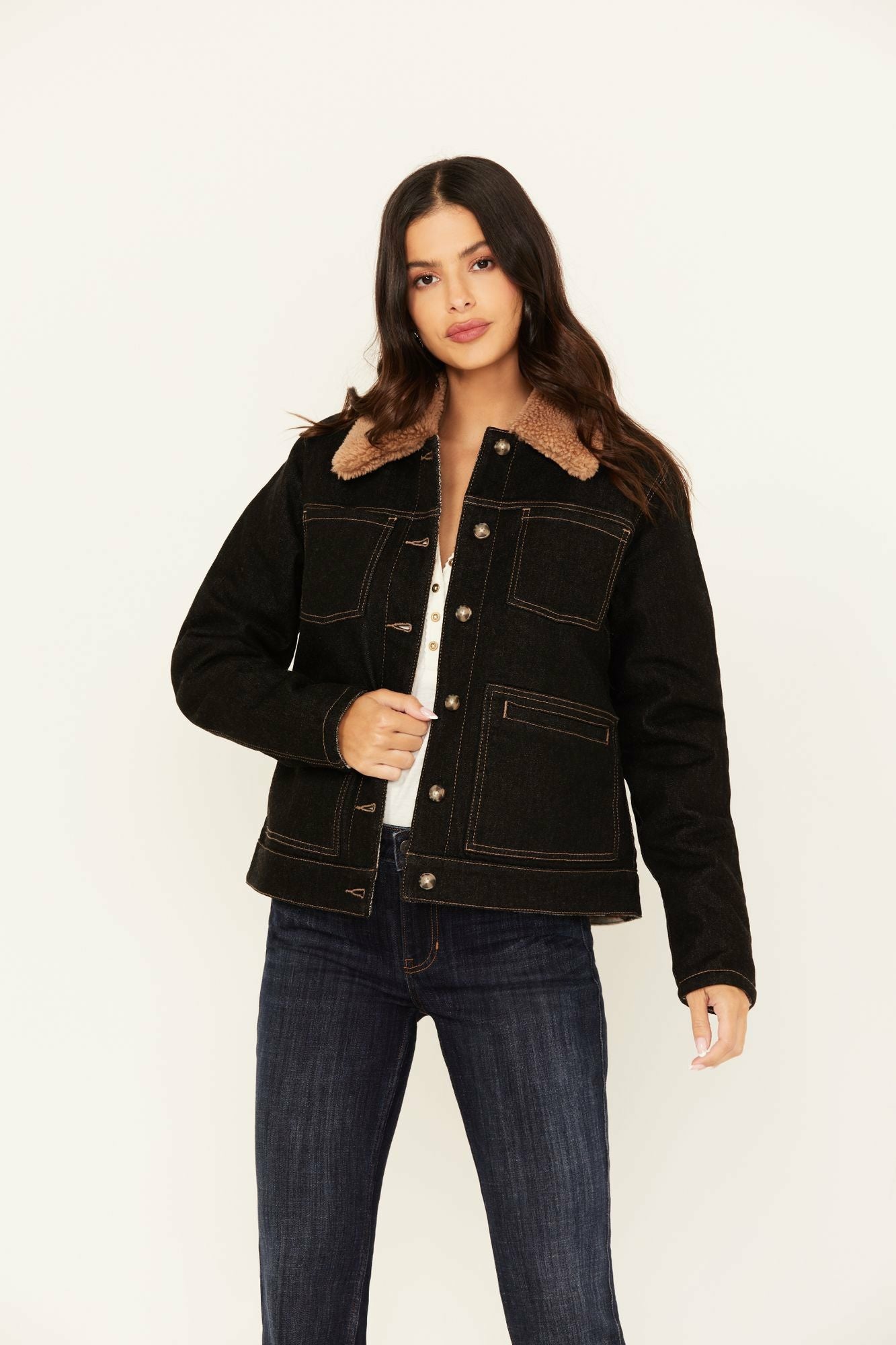 Idyllwind Easton Reversible Denim Blanket Jacket Black